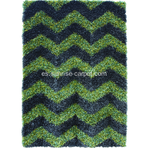 Poliéster viscosa alfombra de Shaggy con diseño